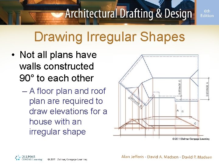 Drawing Irregular Shapes • Not all plans have walls constructed 90° to each other
