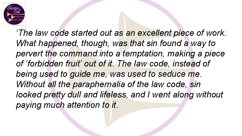 ‘The law code started out as an excellent piece of work. What happened, though,