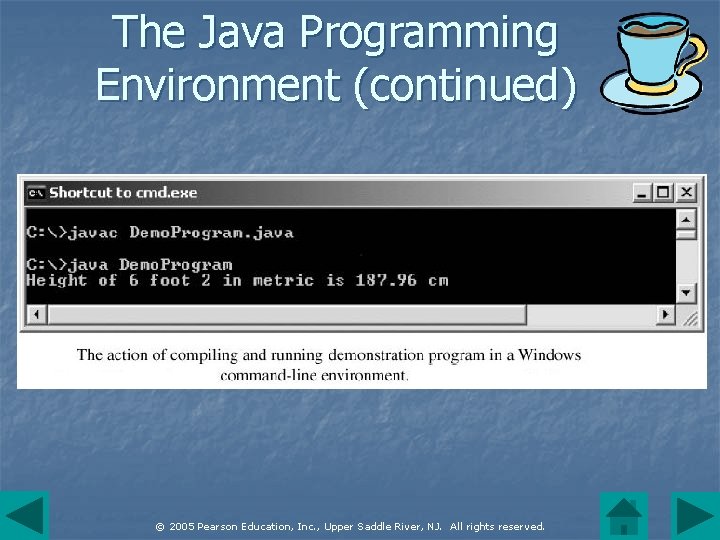 The Java Programming Environment (continued) © 2005 Pearson Education, Inc. , Upper Saddle River,