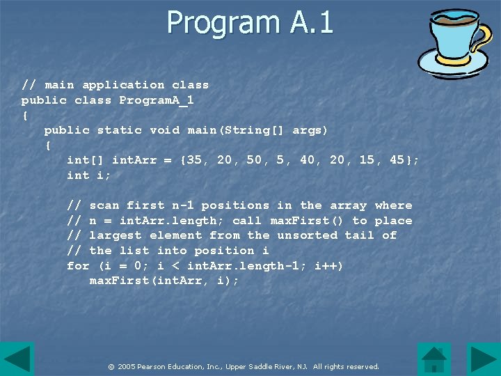 Program A. 1 // main application class public class Program. A_1 { public static