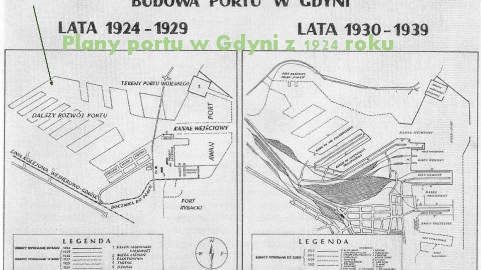 Plany portu w Gdyni z 1924 roku 