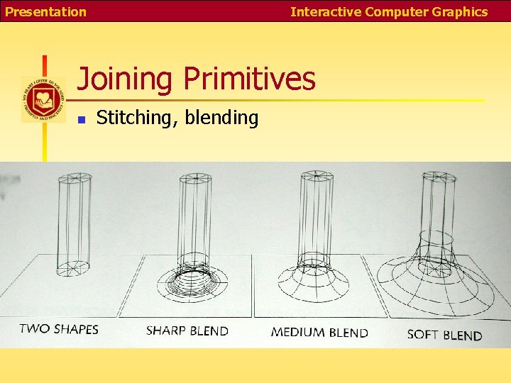 Presentation Interactive Computer Graphics Joining Primitives n Stitching, blending 