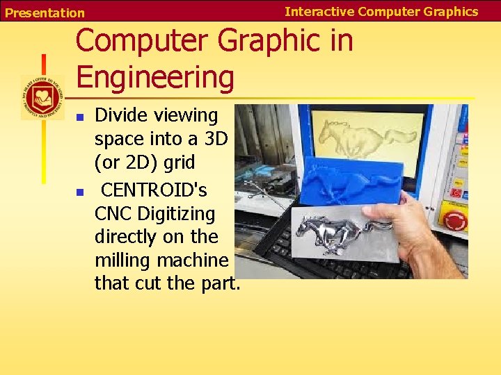 Interactive Computer Graphics Presentation Computer Graphic in Engineering n n Divide viewing space into