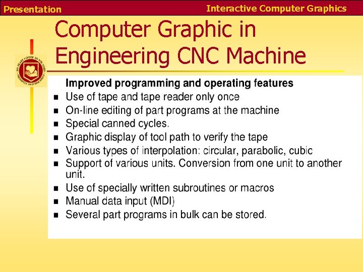 Presentation Interactive Computer Graphics Computer Graphic in Engineering CNC Machine 