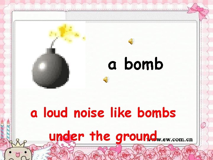 a bomb a loud noise like bombs under the ground 