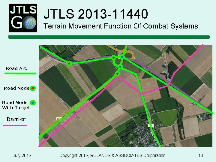 JTLS 2013 -11440 Terrain Movement Function Of Combat Systems Road Arc Road Node With