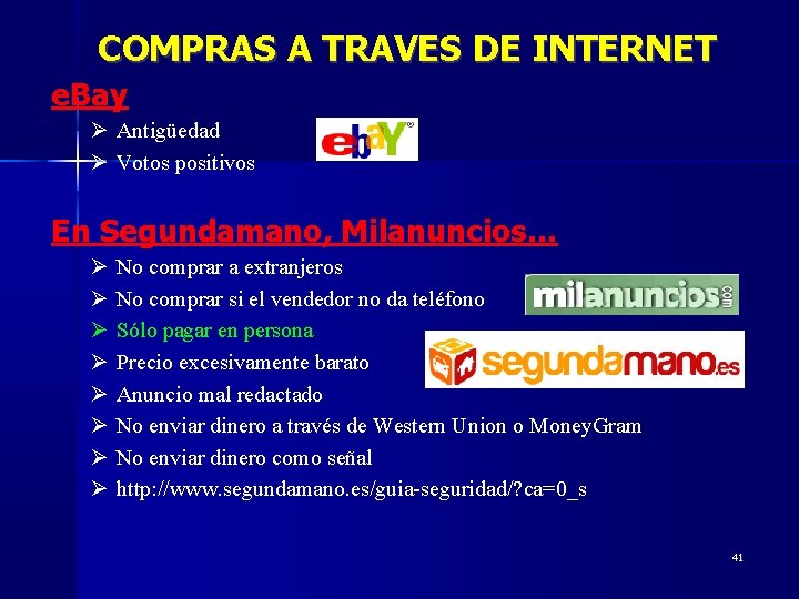 COMPRAS A TRAVES DE INTERNET e. Bay Antigüedad Votos positivos En Segundamano, Milanuncios… No