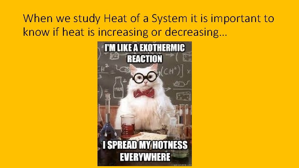 When we study Heat of a System it is important to know if heat