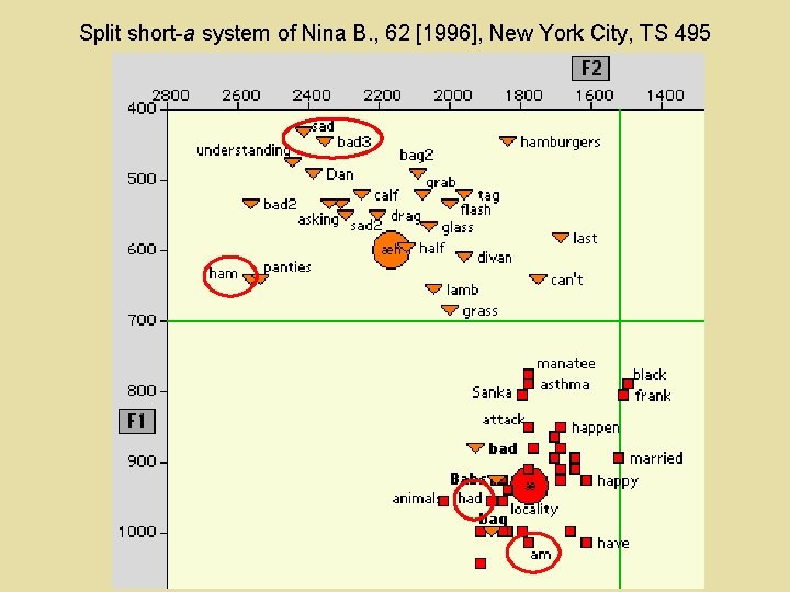 Split short-a system of Nina B. , 62 [1996], New York City, TS 495