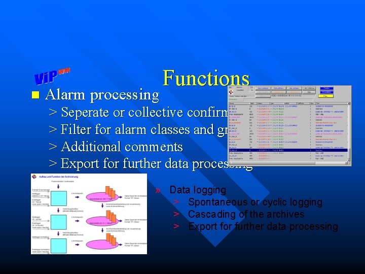 n Alarm processing Functions > Seperate or collective confirmation > Filter for alarm classes