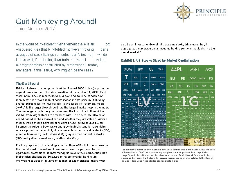 Quit Monkeying Around! Third Quarter 2017 In the world of investment management there is