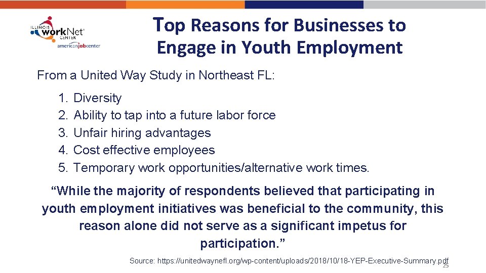 Top Reasons for Businesses to Engage in Youth Employment From a United Way Study