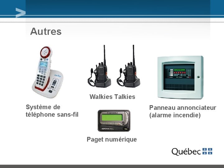 Autres Walkies Talkies Système de téléphone sans-fil Panneau annonciateur (alarme incendie) Paget numérique 