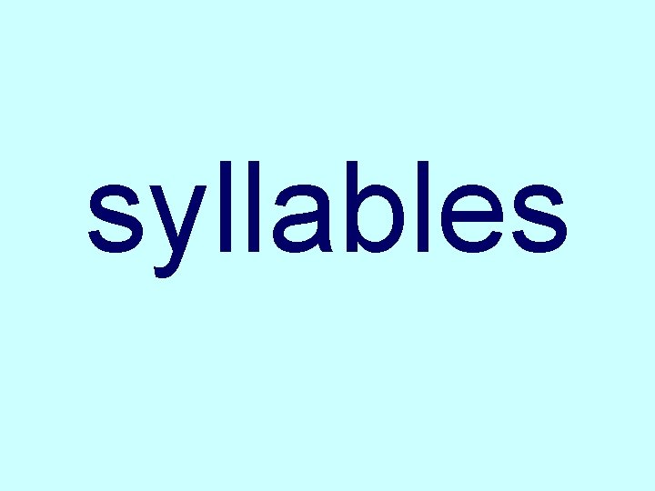 syllables 