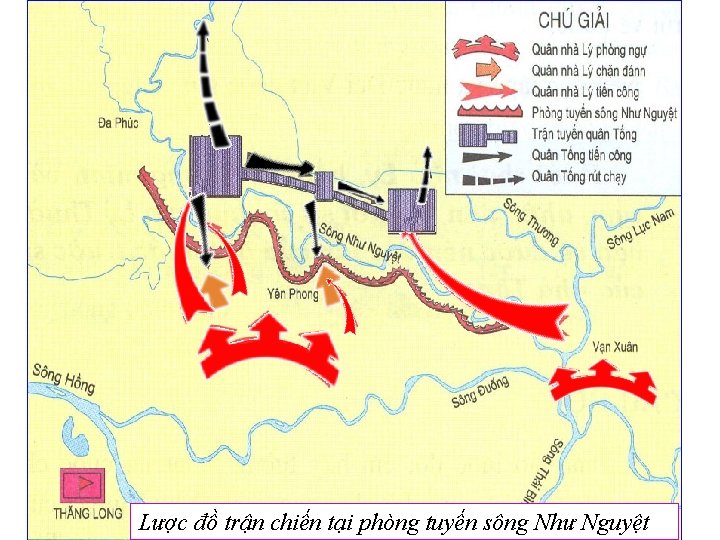 Lược đồ trận chiến tại phòng tuyến sông Như Nguyệt 