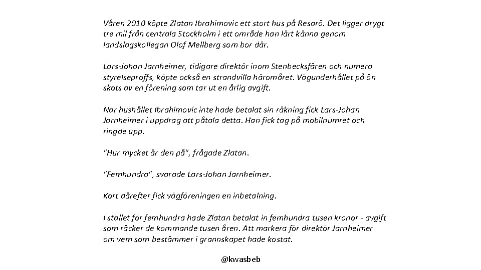 kwasbeb Vi har ett gammalt problem Men nu