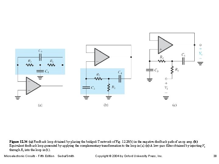 Figure 12. 34 (a) Feedback loop obtained by placing the bridged-T network of Fig.