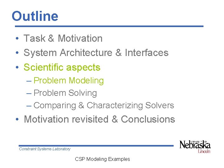 Outline • Task & Motivation • System Architecture & Interfaces • Scientific aspects – Outline • Task & Motivation • System Architecture & Interfaces • Scientific aspects –