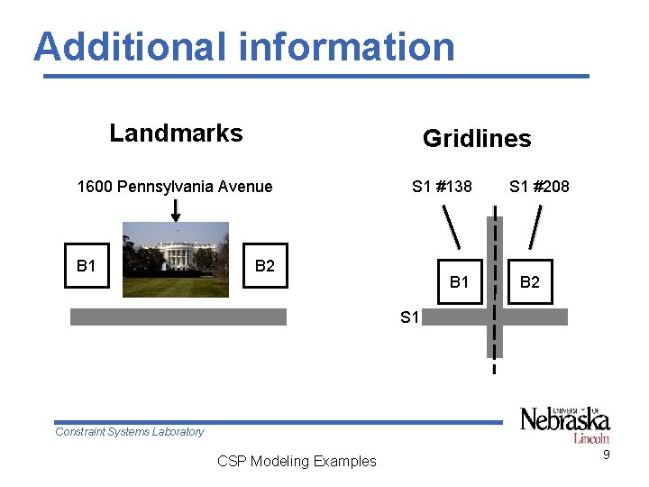 Additional information Landmarks Gridlines 1600 Pennsylvania Avenue B 1 S 1 #138 B 2 Additional information Landmarks Gridlines 1600 Pennsylvania Avenue B 1 S 1 #138 B 2