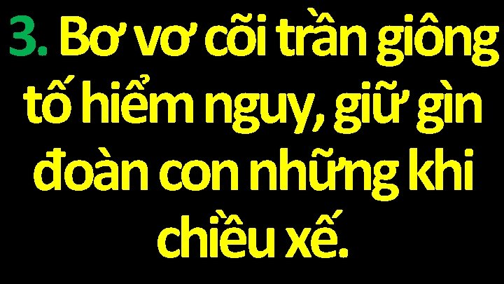 3. Bơ vơ cõi trần giông tố hiểm nguy, giữ gìn đoàn con những