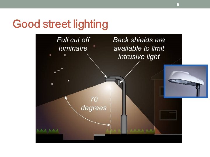 8 Good street lighting 8 Good street lighting