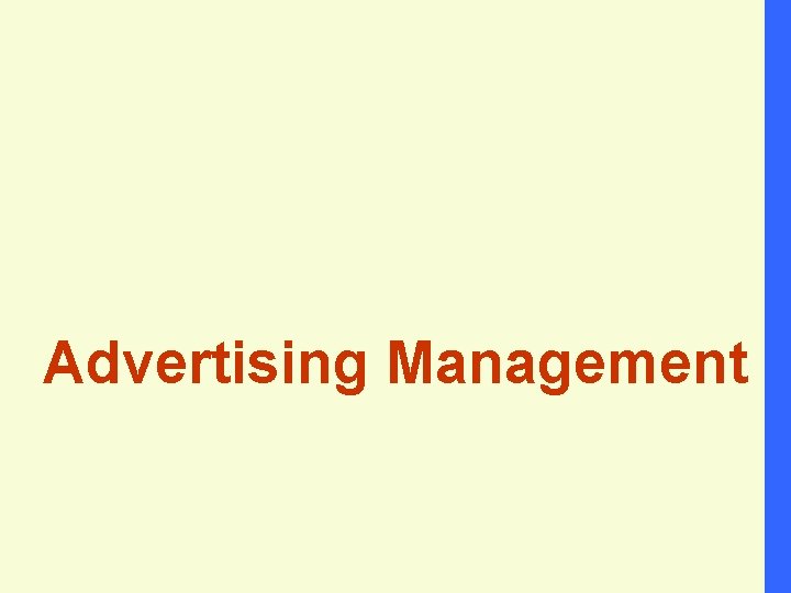 Advertising Management 