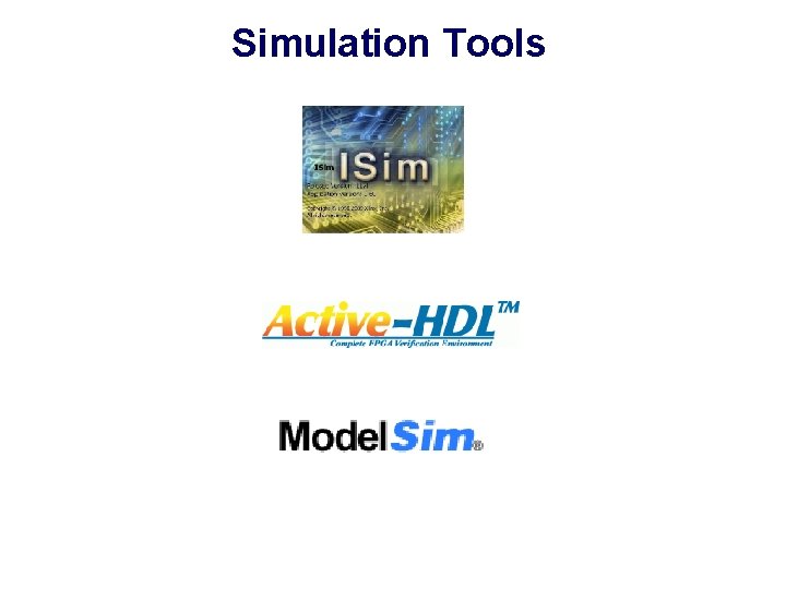 Simulation Tools 