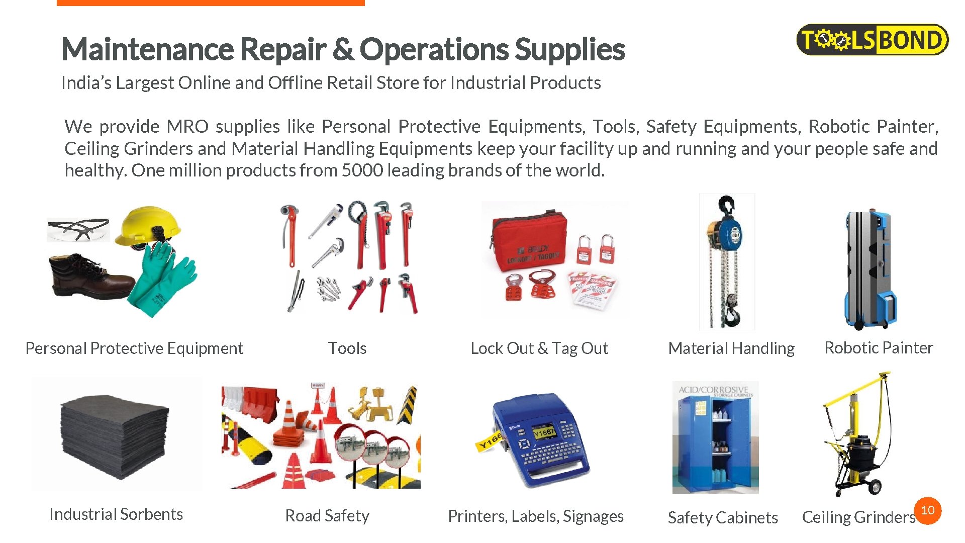 Maintenance Repair & Operations Supplies India’s Largest Online and Offline Retail Store for Industrial