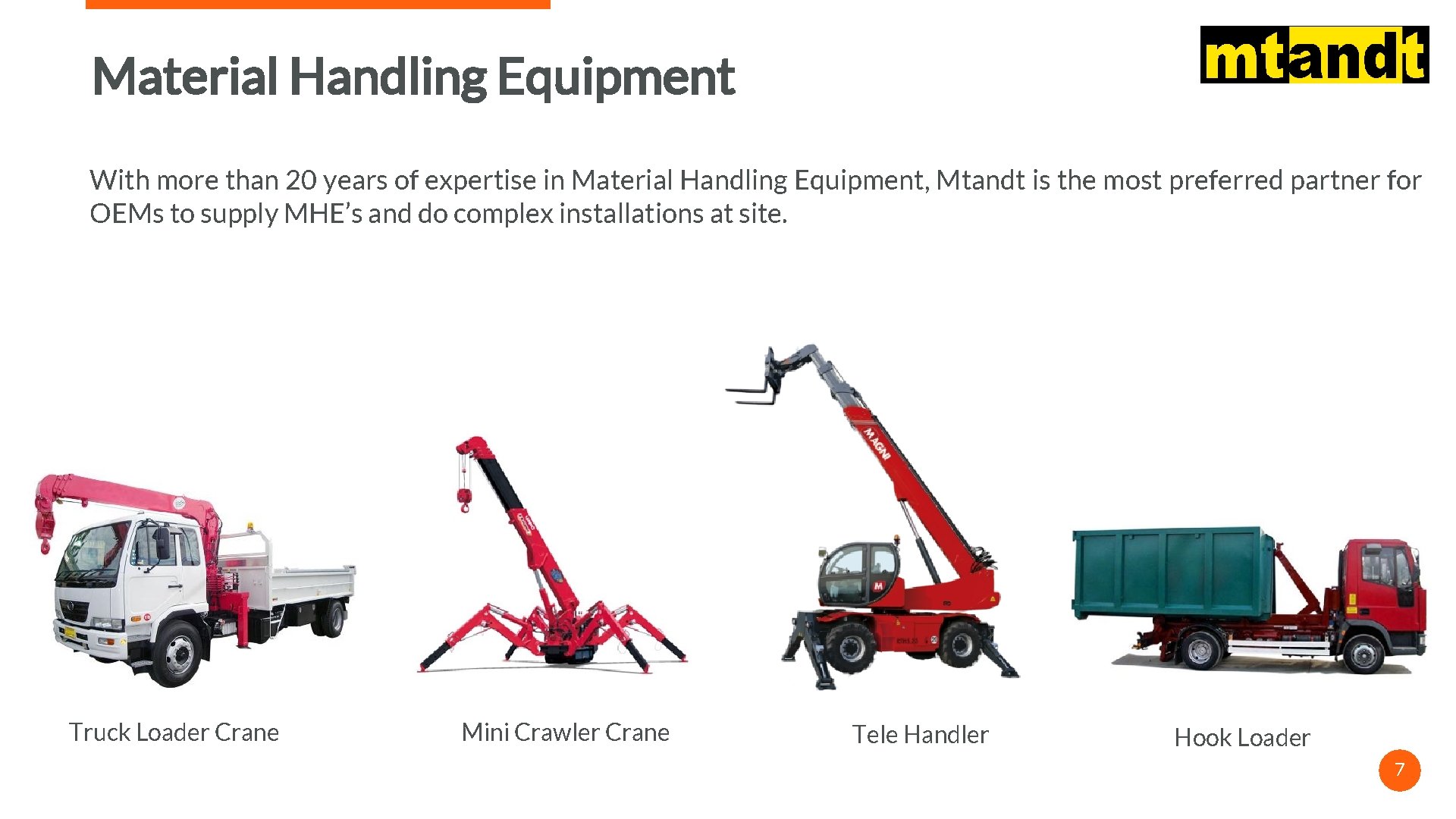 Material Handling Equipment With more than 20 years of expertise in Material Handling Equipment,