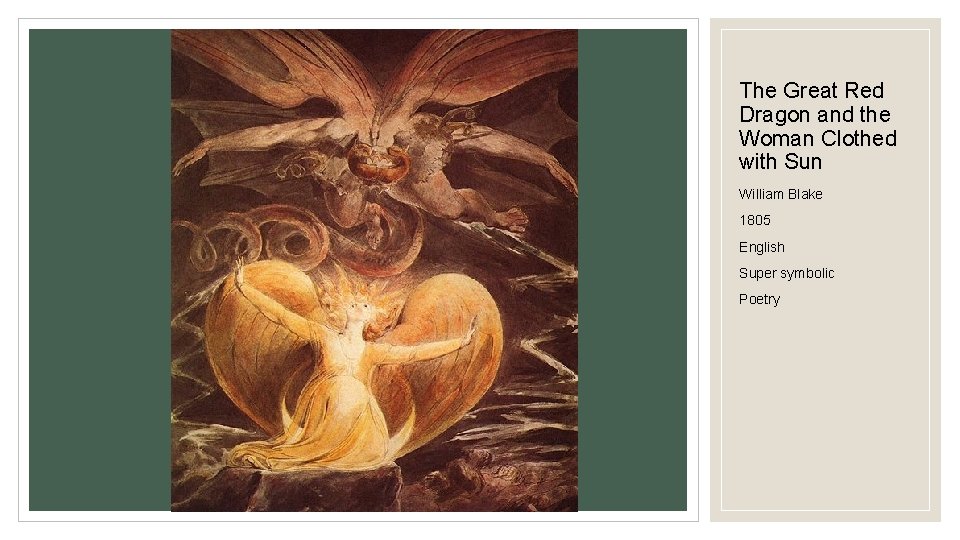 The Great Red Dragon and the Woman Clothed with Sun William Blake 1805 English