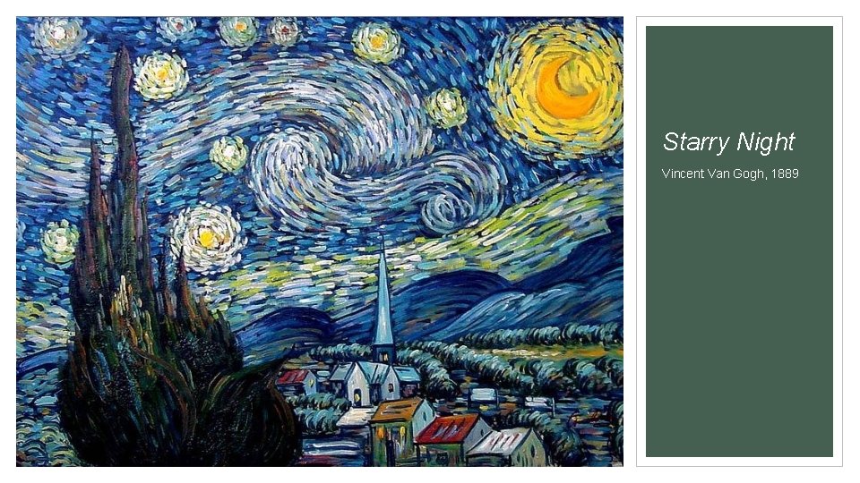 Starry Night Vincent Van Gogh, 1889 