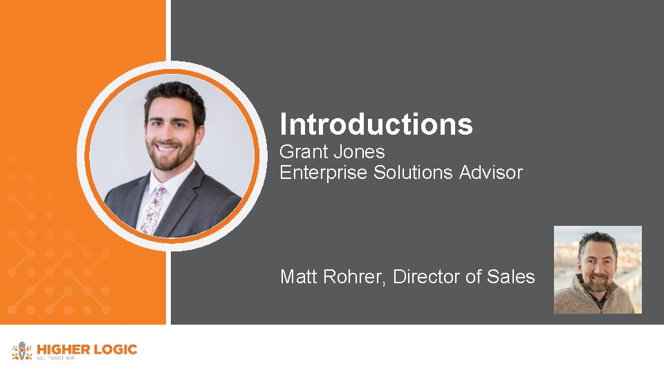 Introductions Grant Jones Enterprise Solutions Advisor Matt Rohrer, Director of Sales 