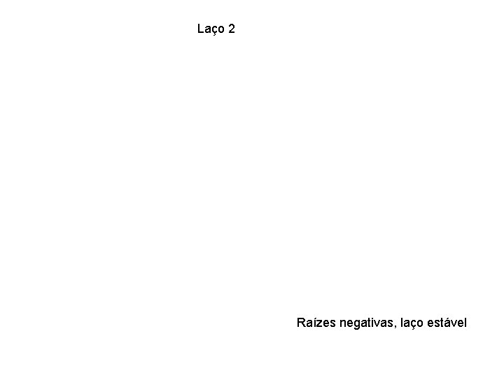 Laço 2 Raízes negativas, laço estável 