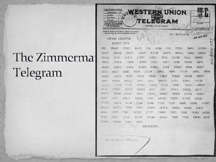 The Zimmerman Telegram 