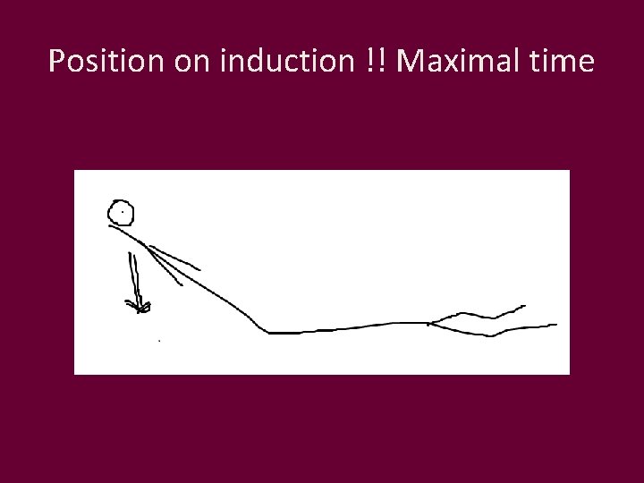 Position on induction !! Maximal time 