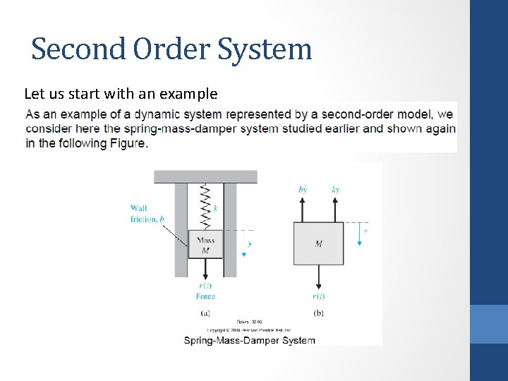 Second Order System Let us start with an example 