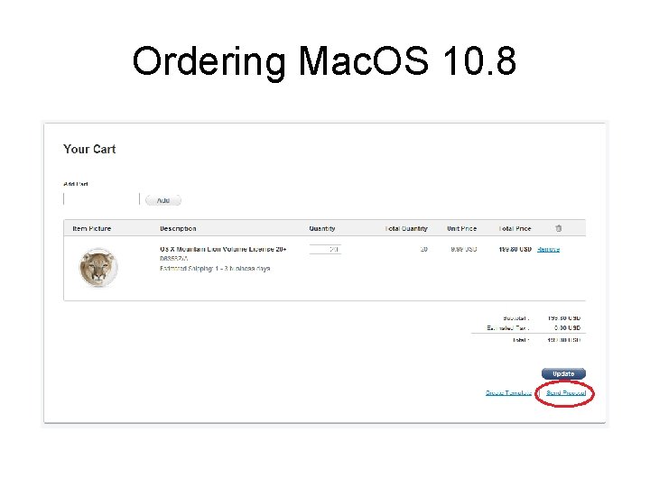 Ordering Mac. OS 10. 8 