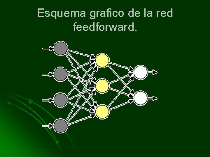 Esquema grafico de la red feedforward. 