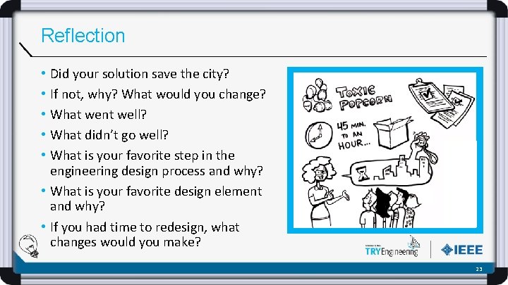 Reflection Did your solution save the city? If not, why? What would you change?