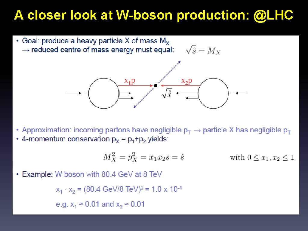 A closer look at W-boson production: @LHC 