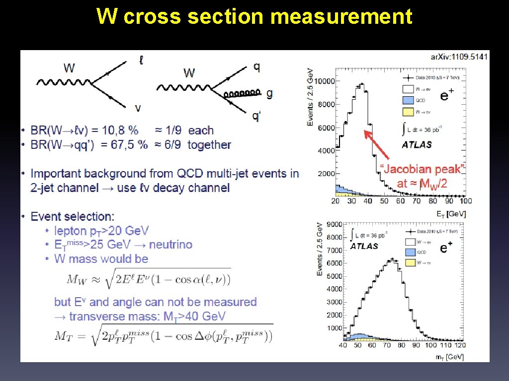 W cross section measurement 