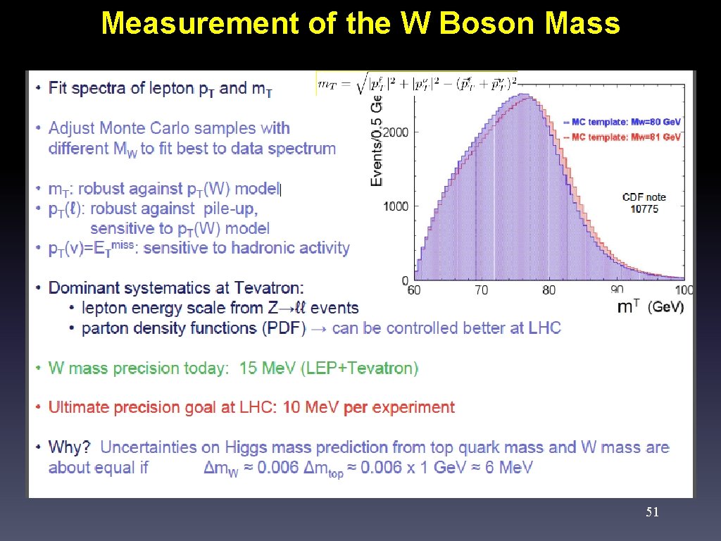 Measurement of the W Boson Mass 51 