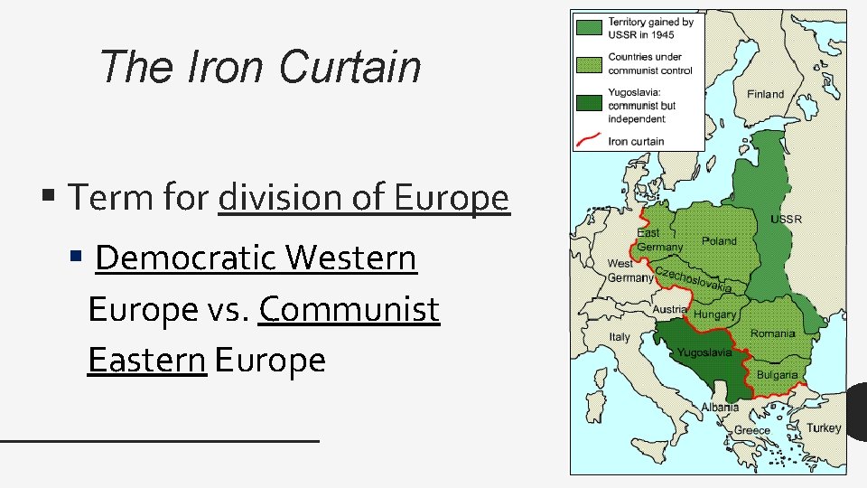 The Iron Curtain § Term for division of Europe § Democratic Western Europe vs.