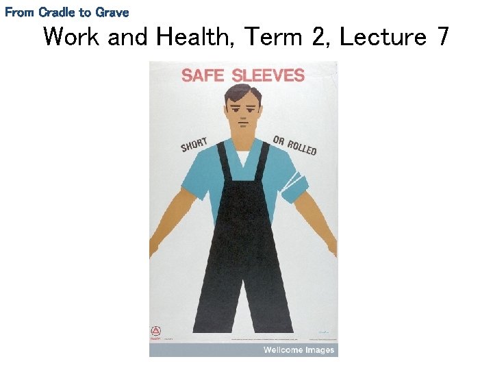 From Cradle to Grave Work and Health, Term 2, Lecture 7 