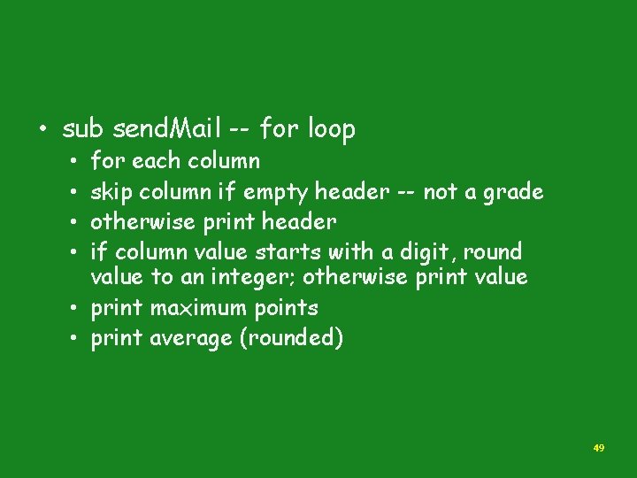  • sub send. Mail -- for loop for each column skip column if