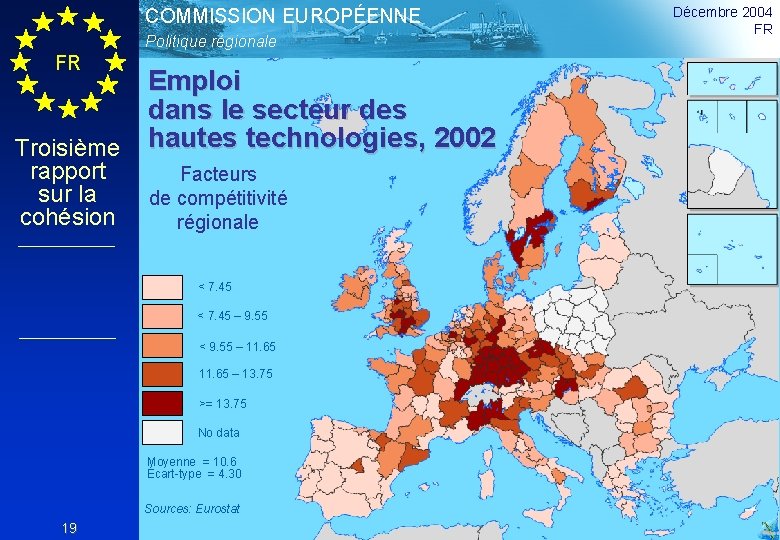 COMMISSION EUROPÉENNE Politique régionale FR Emploi dans le secteur des Troisième hautes technologies, 2002