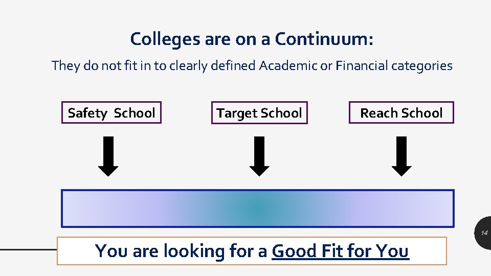 Colleges are on a Continuum: They do not fit in to clearly defined Academic