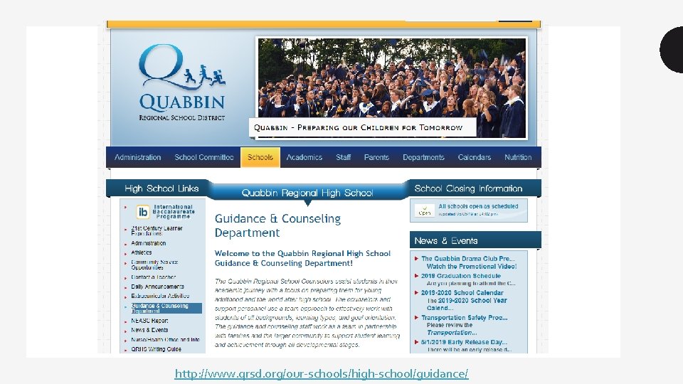 24 http: //www. qrsd. org/our-schools/high-school/guidance/ 