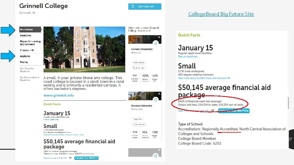 College. Board Big Future Site 27 