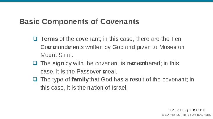Basic Components of Covenants ❏ Terms of the covenant; in this case, there are Basic Components of Covenants ❏ Terms of the covenant; in this case, there are